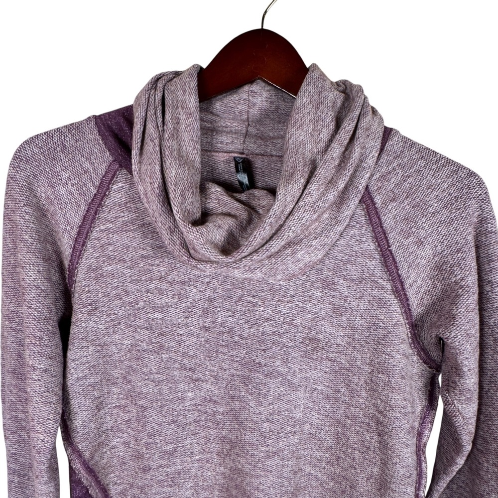 Kuhl‎ Nova Pullover Sweater Womens Small Heather Purple Lagenlook Cowl Wool Cozy